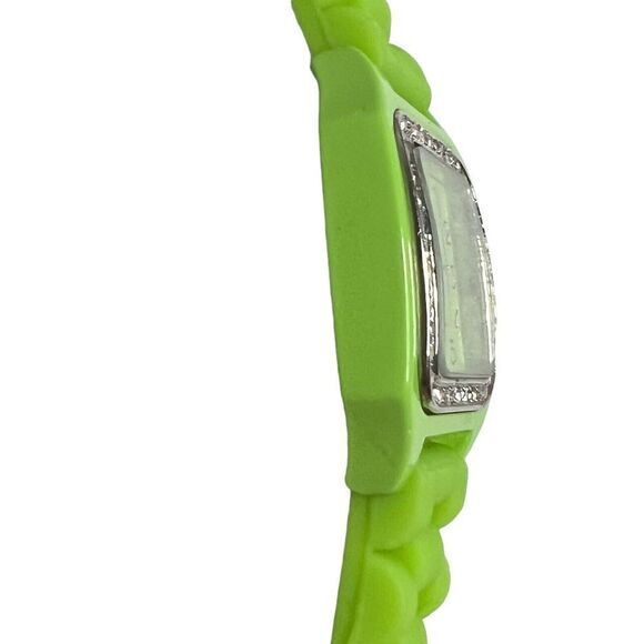 GENEVA LEGEND #L1110 Women's Watch Arabic Numerals Neon Green Silicone Band 8.75 - Picture 11 of 15